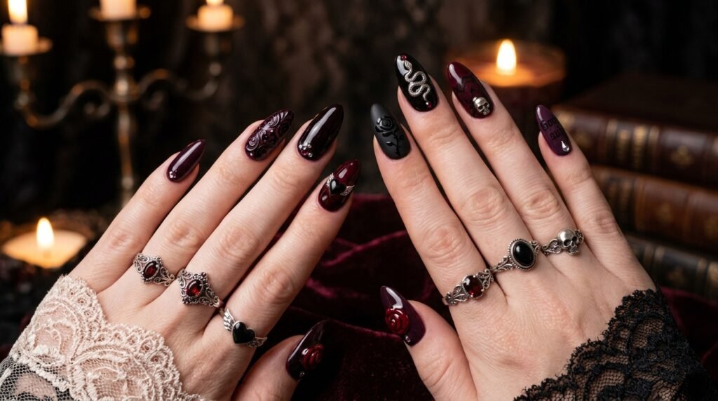 Gothic Romance Nails 