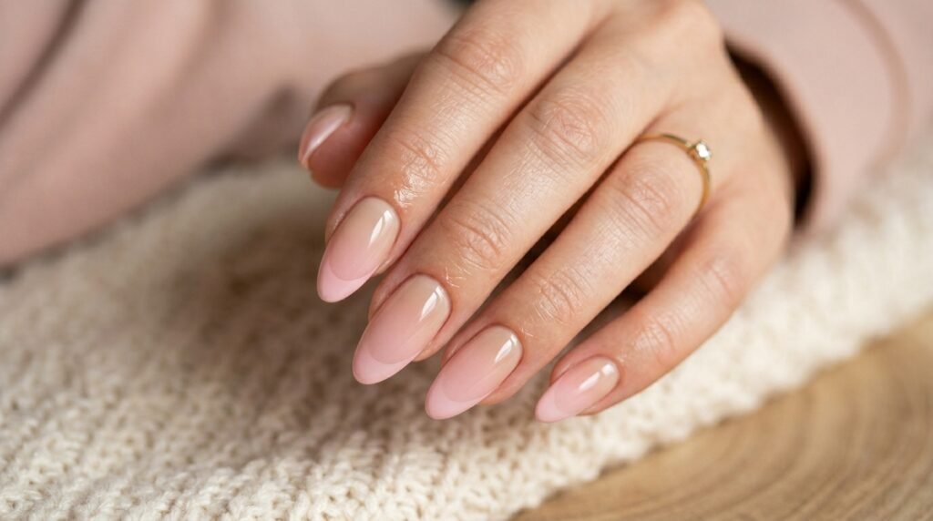 Ombre Pink French Tip Nails