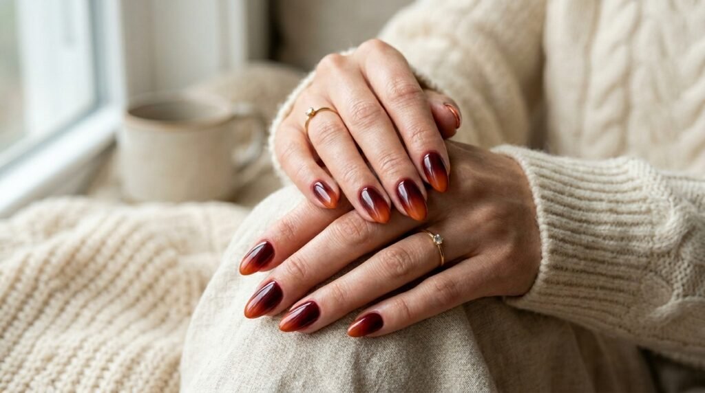 Cinnamon Swirl Nails
