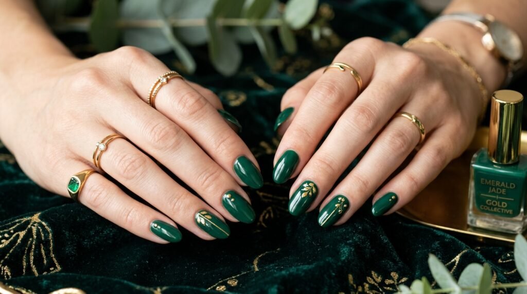Jade Green Nails