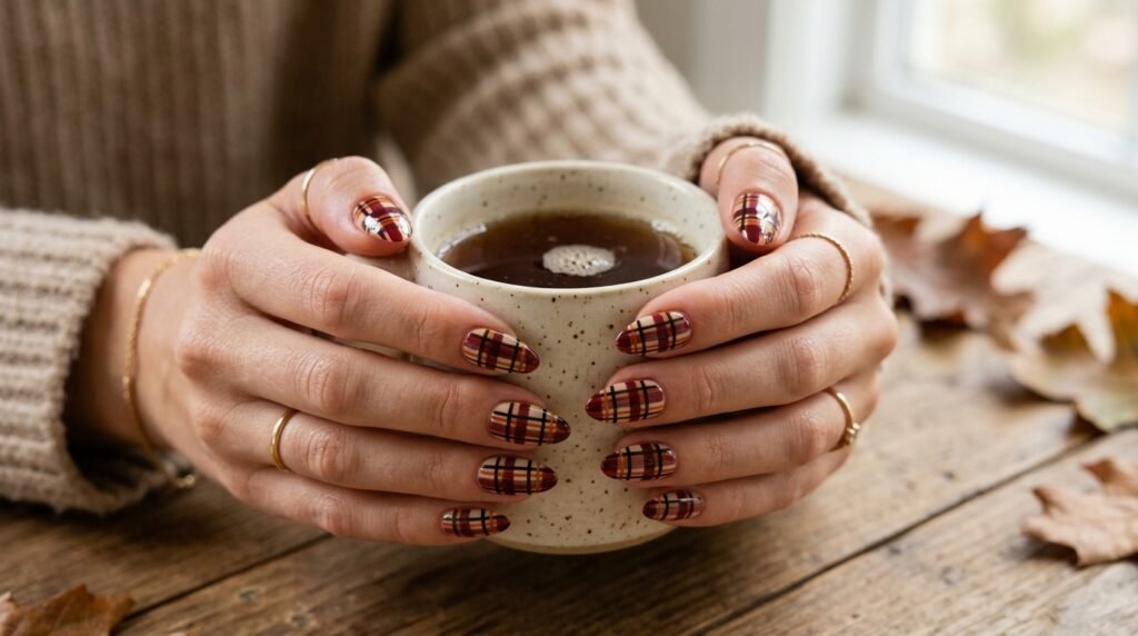 Burgundy French Tips