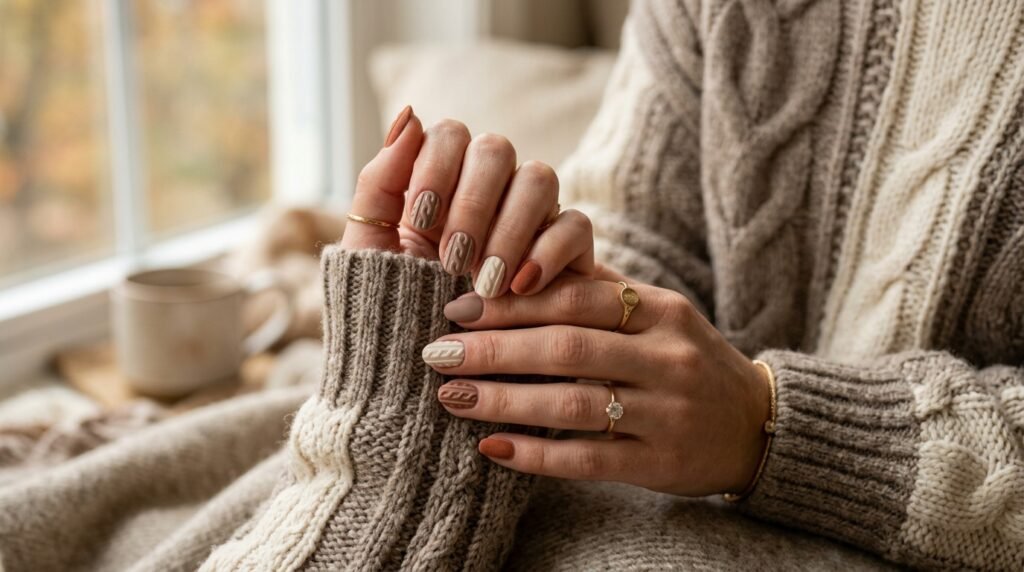 Taupe Minimalist Nails