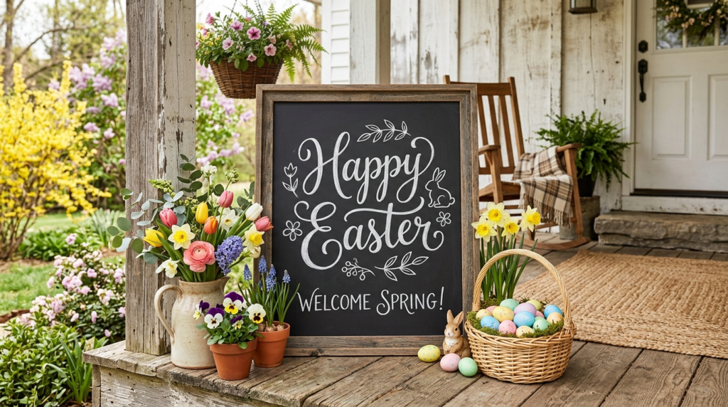25 Stunning Outdoor Easter Decorations for Porch That& l Make Your Neighbors Jealous