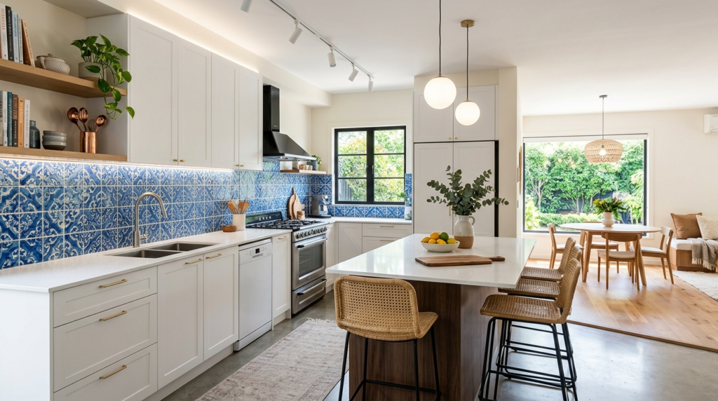 Stunning White Kitchen Cabinets Blue Backsplash Ideas for a Dream Kitchen in 2026