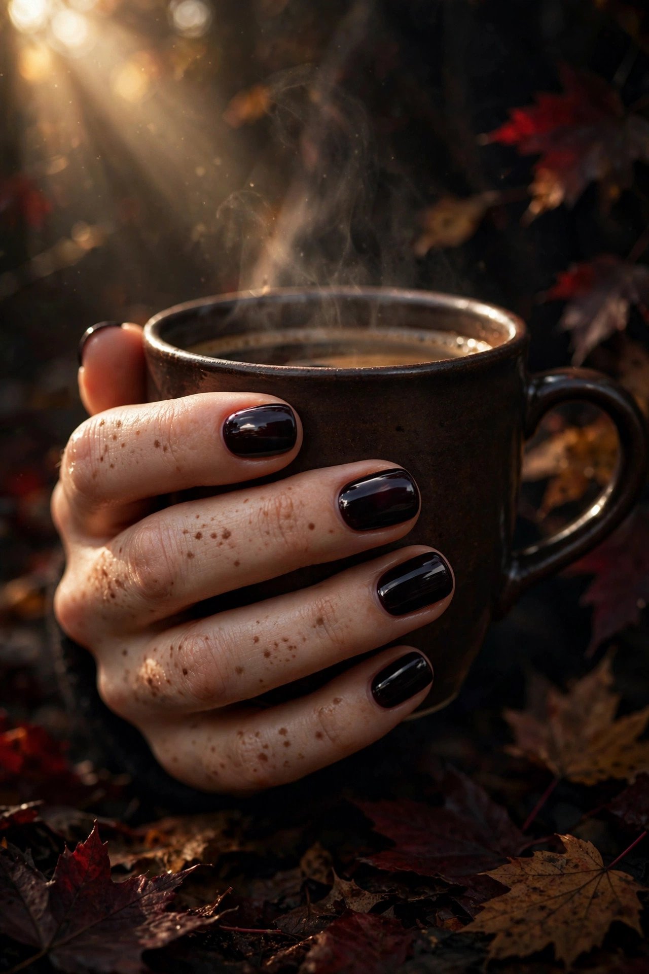 Black Cherry Nails: Dark, Glossy & Secretly Red