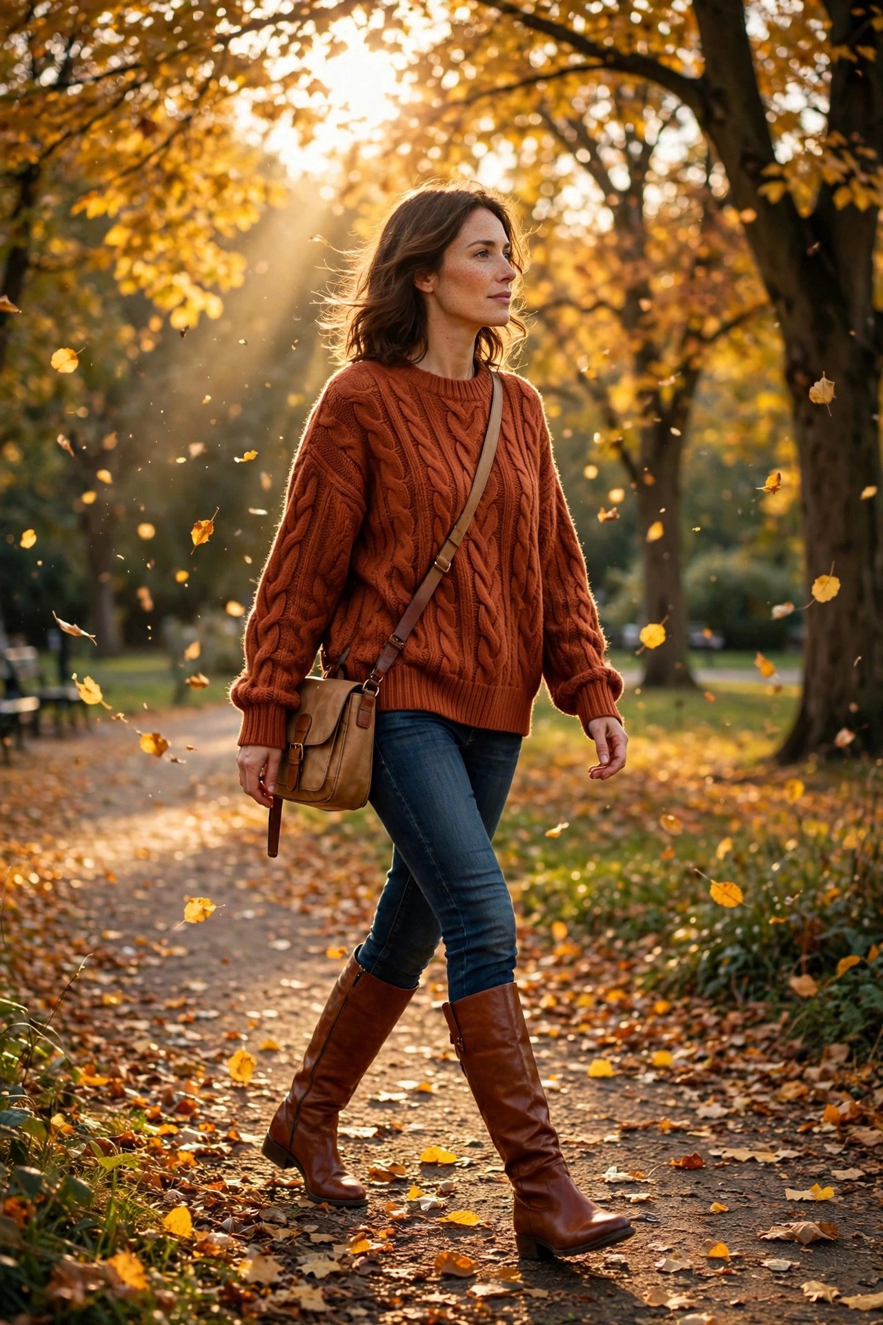 Chunky Knit Sweater + Skinny Jeans: The Classic Fall Uniform