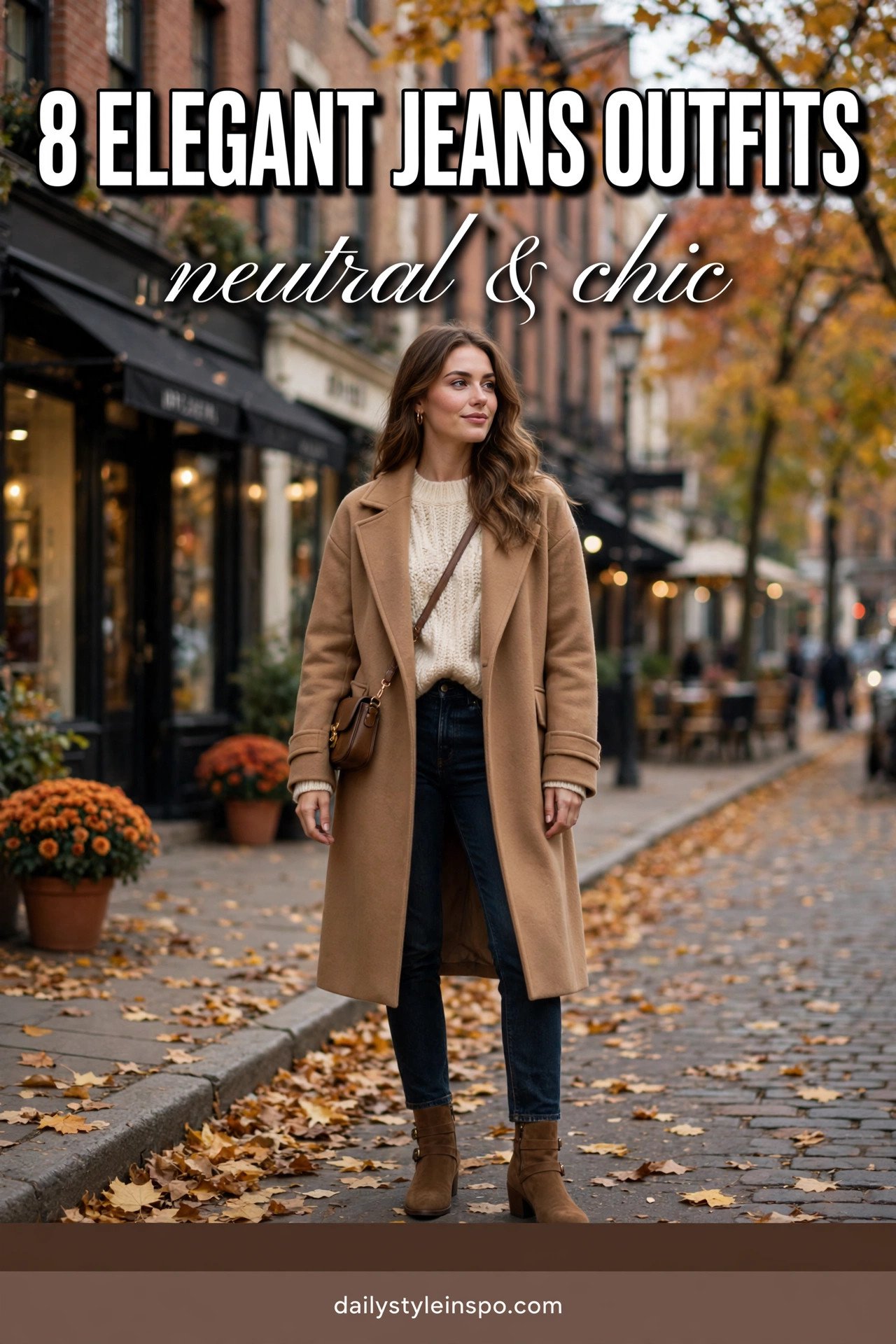 Elegant Fall Jeans Outfits: 8 Neutral Denim Looks for Everyday Chic