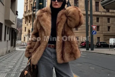 cozy fall outfits for women winter outerwear find, woman wearing yellow striped faux fur jacket