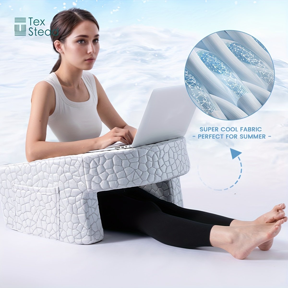 memory foam reading pillow — cozy home essentials reading nook, woman reading in bed